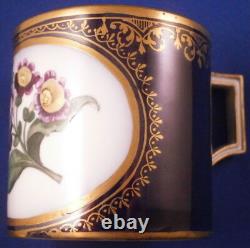 Antique 18thC Meissen Porcelain Floral Cup & Saucer Porzellan Tasse German