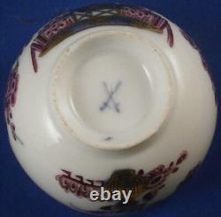 Antique 18thC Meissen Porcelain Tischchenmuster Cup & Saucer Porzellan Tasse #4