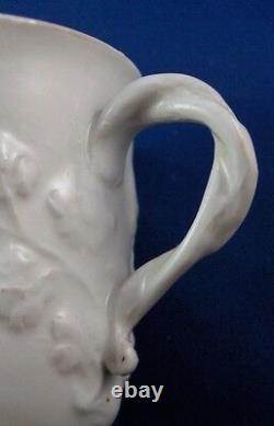Antique 18thC Nymphenburg Porcelain Relief Design Cup & Saucer Porzellan Tasse