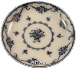 Antique 18thC Nyon Porcelain Blue & White Saucer Porzellan Untertasse Swiss