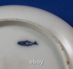 Antique 18thC Nyon Porcelain Blue & White Saucer Porzellan Untertasse Swiss