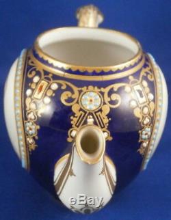 Antique 18thC Sevres Jewelled Porcelain Portrait Teapot Porzellan Kanne Tea Pot