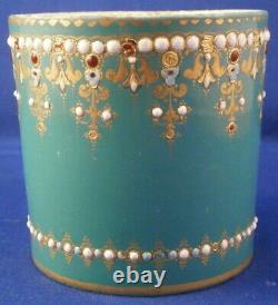 Antique 18thC Sevres Porcelain Jewelled Cup & Saucer Porzellan Tasse Jewels