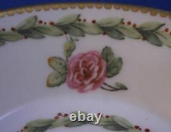 Antique 18thC Sevres Porcelain Roses Softpaste Cup & Saucer Porzellan Tasse