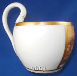 Antique 18thC Thun Kloesterle Porcelain Scenic Cup & Saucer Porzellan Tasse