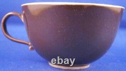 Antique 18thC Wallendorf Porcelain Brown Ground Cup & Saucer Porzellan Tasse