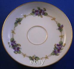 Antique 1900 Meissen Porcelain Floral Demitasse Cup & Saucer Porzellan Tasse