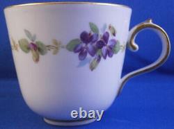 Antique 1900 Meissen Porcelain Floral Demitasse Cup & Saucer Porzellan Tasse