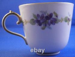 Antique 1900 Meissen Porcelain Floral Demitasse Cup & Saucer Porzellan Tasse