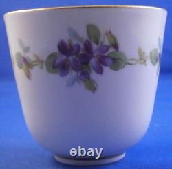 Antique 1900 Meissen Porcelain Floral Demitasse Cup & Saucer Porzellan Tasse