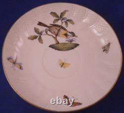 Antique 1910 Herend Porcelain Rothschild Bird Scene Cup & Saucer Porzellan Tasse