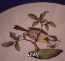Antique 1910 Herend Porcelain Rothschild Bird Scene Cup & Saucer Porzellan Tasse