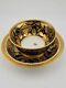 Antique 19th C Royal Crown Derby Porcelain 24k Gold Teacup And Saucer. Vg Cond