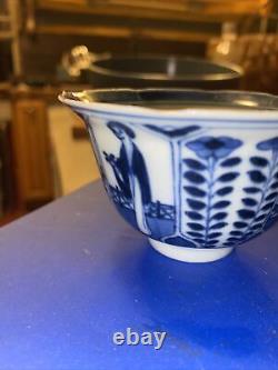 Antique 19th Century Excellent Condition Matching Chinese Tea Cup & Saucer Blue