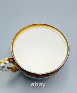 Antique 19th Century Porcelain Gilded Tea Coffee Cup And Saucer Made In Germany