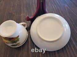 Antique 19th c. French Empire Porcelain Tea Cup & Saucer