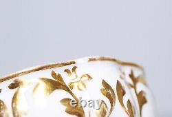 Antique 19th c Hand Painted Germany Gold Gilt Footed Porcelain Cup & Saucer