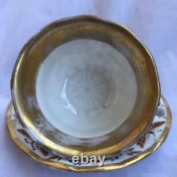 Antique 19th century French Old Paris Porcelain Tea Cup Saucer Coffee Can Blue