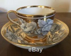 Antique 19th century London Bute Shape Porcelain Tea Cup & Saucer Spode New Hall