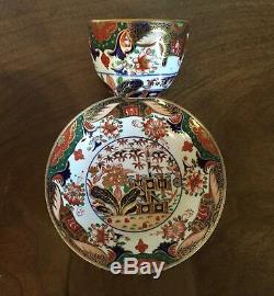 Antique 19th century Spode 967 Imari Porcelain Bute Shape Tea Cup & Saucer 1810