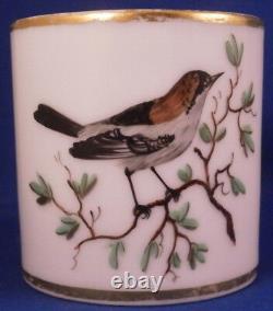 Antique 19thC Amstel Porcelain Bird Scene Cup & Saucer Porzellan Tasse Dutch