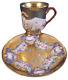 Antique 19thc Doccia Ginori Gilded Scenic Porcelain Cup & Saucer Porzellan Tasse