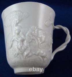 Antique 19thC Doccia Ginori Porcelain Capodimonte Relief Cup & Saucer Porcellana