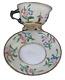 Antique 19thc French Biscuit Porcelain Relief Scene Cup & Saucer Porzellan Tasse