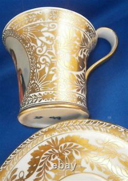 Antique 19thC Fuerstenberg Porcelain Portrait Cup & Saucer Porzellan Tasse