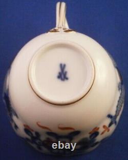 Antique 19thC Meissen Porcelain Blue Dragon Cup & Saucer Porzellan Tasse German