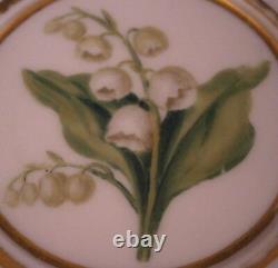 Antique 19thC Meissen Porcelain Flower & Saying Saucer Porzellan Untertasse