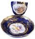 Antique 19thc Meissen Porcelain Watteau Scene Cup & Saucer Porzellan Tasse