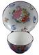 Antique 19thc New Hall Porcelain Fun Floral Cup & Saucer English England Tasse