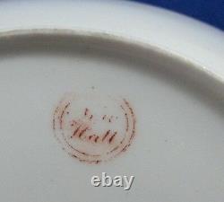 Antique 19thC New Hall Porcelain Fun Floral Cup & Saucer English England Tasse