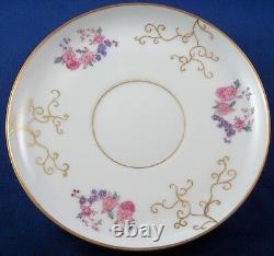 Antique 19thC Russian Porcelain Floral Cup & Saucer Porzellan Tasse Russia