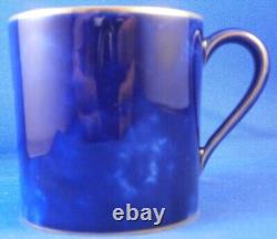 Antique 19thC Sevres Porcelain Mottled Cobalt Blue Cup & Saucer Porzellan Tasse