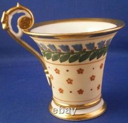 Antique 19thC Vieux Paris French Porcelain Cup & Saucer Porcelaine Tasse France