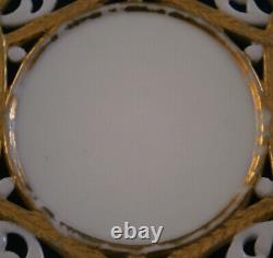 Antique 19thC Worcester Porcelain Reticulated Cup & Saucer Porzellan Tasse