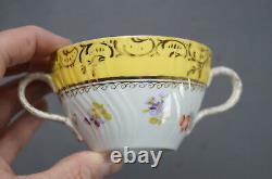 Antique Ahrenfeldt RL Dresden Hand Painted Floral Yellow & Gold Bouillon Cup
