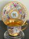 Antique Ambrosius Lamm Dresden Porcelain Gold Raised Decorated Demitasse
