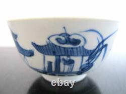 Antique CHINESE Porcelain Traditional CANTON Blue Tea Bowl Cup & Saucer