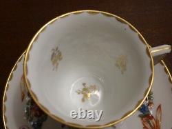 Antique Capodimonte Italian Porcelain Putti Cherubs Relief Cup And Saucer
