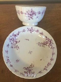 Antique Chinese Export Porcelain Tea Cup Bowl & Saucer Famille Rose 18th century