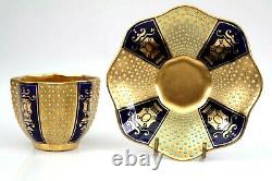 Antique Coalport Jewelled Cup and Saucer Pattern T424 Circa 1900