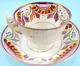 Antique Cup & Saucer Soft Paste Porcelain Pink Luster Sunset 1830 Staffordshire
