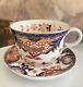 Antique Derby Imari King's Pattern Breakfast Cup & Saucer Porcelain 19th Century