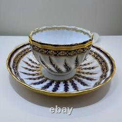 Antique Derby Porcelain Cup & Saucer, Blue & Gold, C 1782