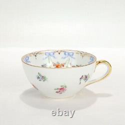 Antique Dresden Lamm Porcelain Handpainted Tea Cup & Saucer -4