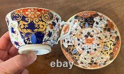 Antique Early 19th century Derby Porcelain Imari Tea Cup & Saucer Dish 1820