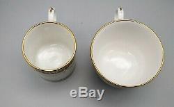Antique English Porcelain Flight & Barr Worcester Trio Coffee Can Tea Cup Saucer